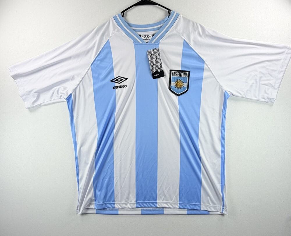 Umbro Men’s Argentina Soccer Loose Fit Jersey Blue White Size Large NWT